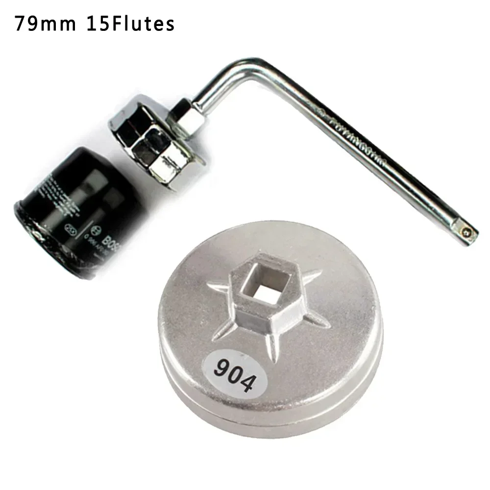 Oil Filter Housing Tool Remover Cap Wrench 15 Flutes 79mm For Hyundai For Ford For Honda Forged Alloy Oil Filter Wrench