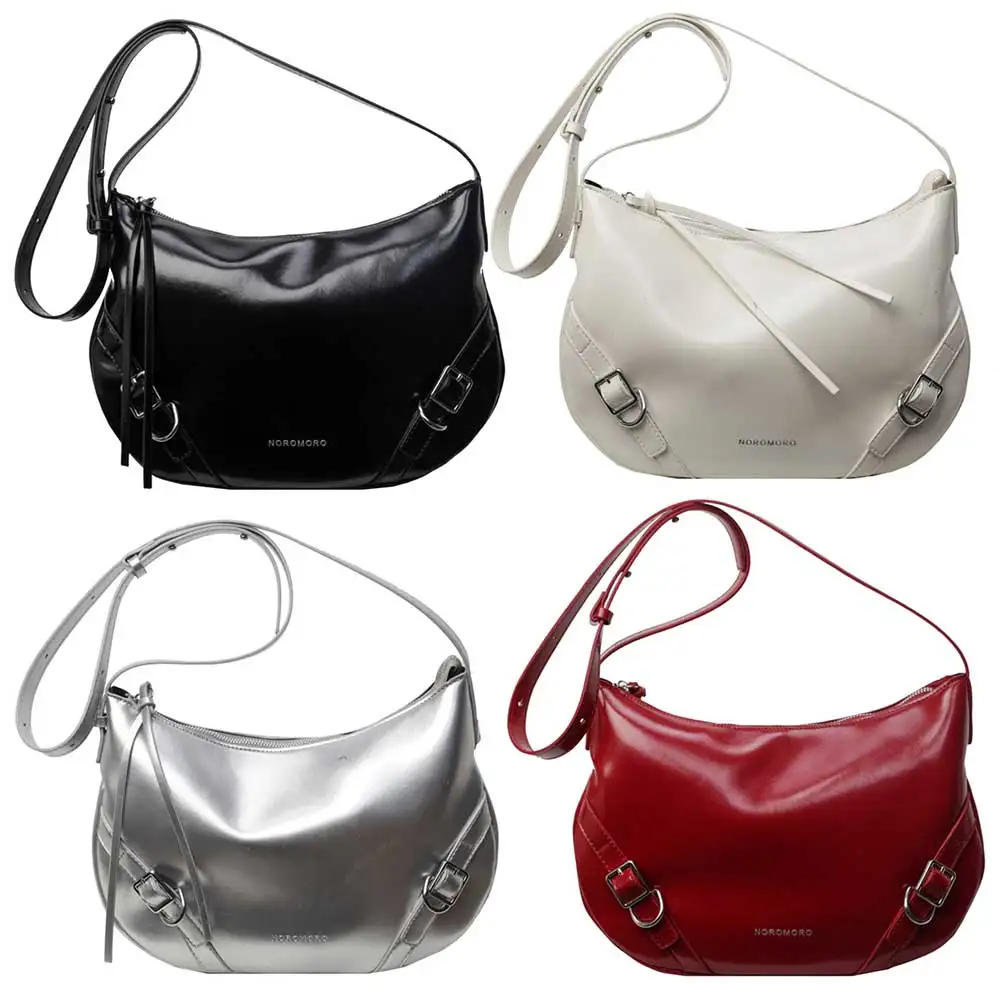 

Women PU Simple Satchel Purse Adjustable Strap Fashion Shoulder Bag Chic Hobo Bag Zip Closure for Outdoor Travel
