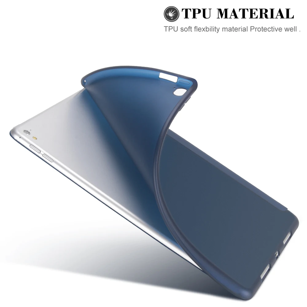 Funda trasera de cuero PU con soporte para iPad Pro 9, 7 pulgadas, cubierta inteligente para iPad Pro 9, 7, 2016, A1673, A1674, A1675