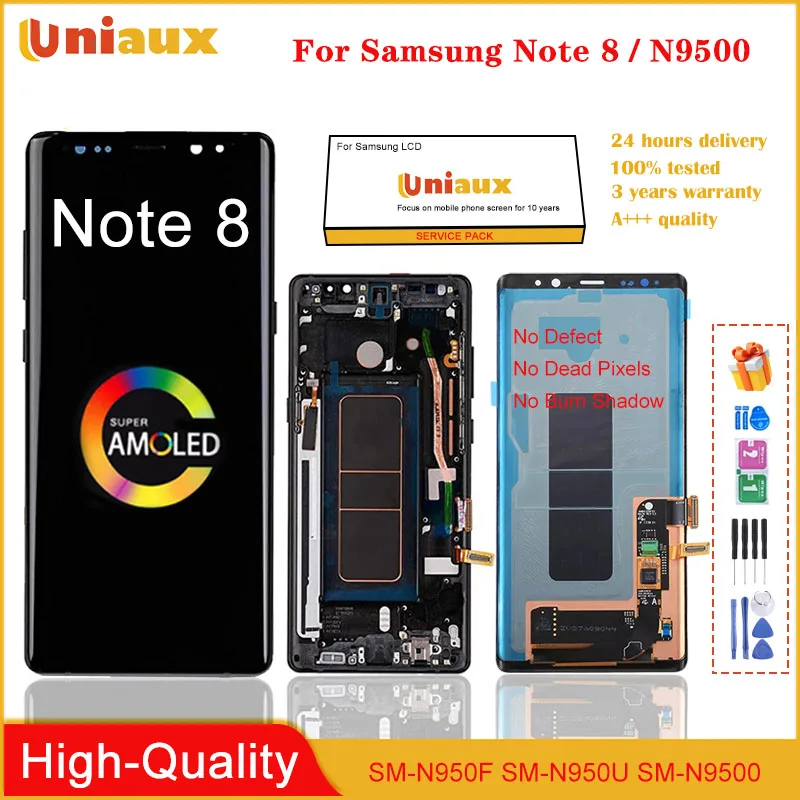 

AMOLED LCD For Samsung Galaxy Note 8 N950F N950U N9500 N950N LCD Display Touch Screen Digitizer Repair Parts