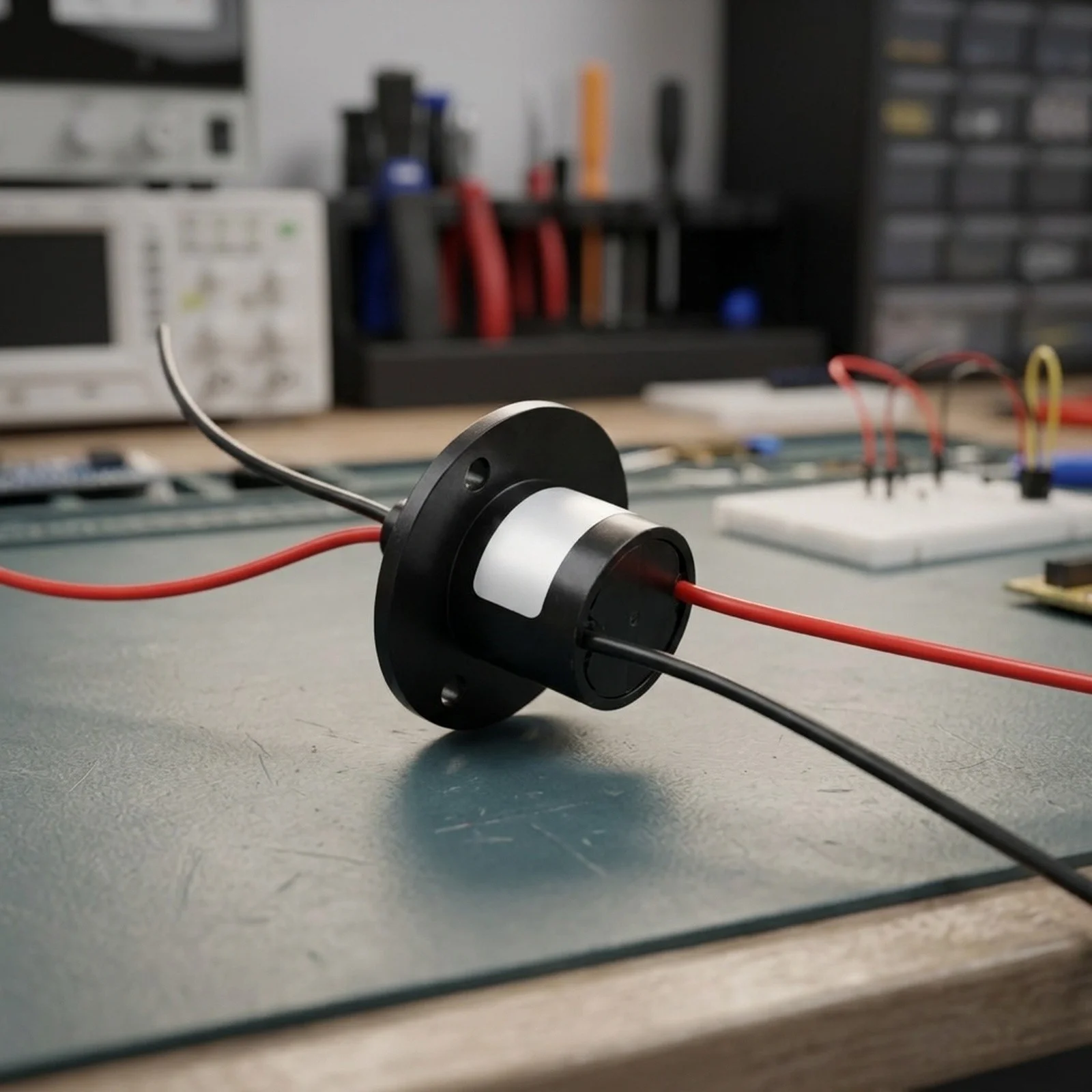 22mm For Electrical Slip Ring for For Electric Dining Tables 20A 30A 240VDC Color Coded Leads 360 Deg Rotation
