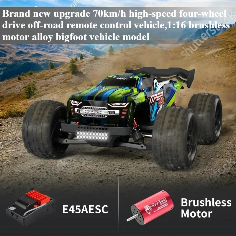 

Cool Stuff Toy Car Funny Gift-70km/h High-speed 4WD Rc Cars,1:16 Brushless Off-road Rc Truck,Remote Control Car,Toys for Boys