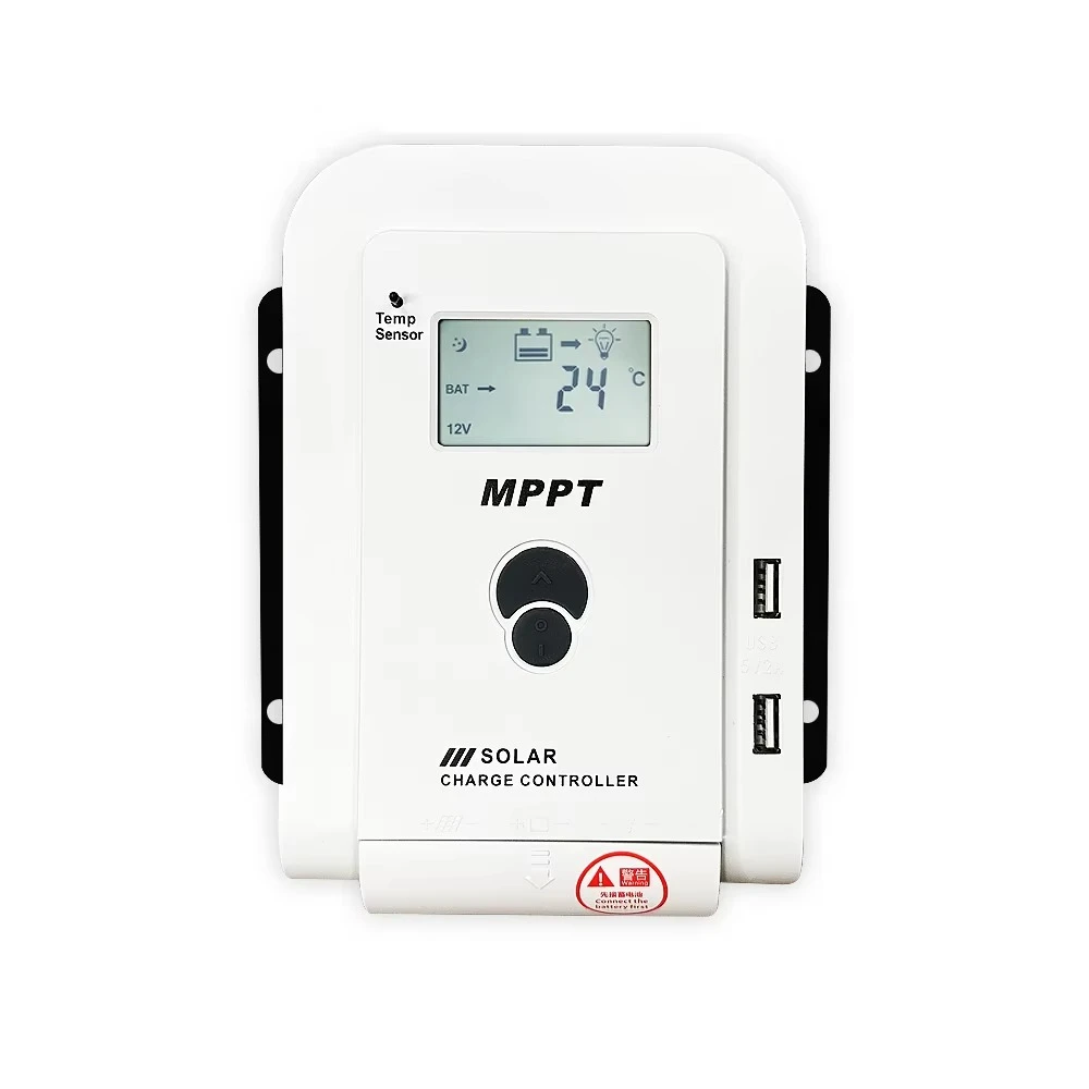 12V 24V Auto Mppt Regulator Solar Control 10A 20A 30A 40A 50A 60A Wifi Lifepo4 Hybrid Solar Panel Battery Charge Controller
