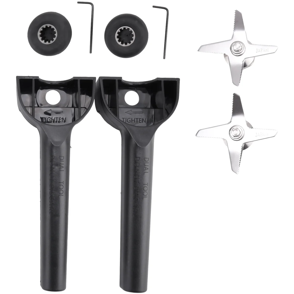 مجموعتان لاستبدال سلسلة Vitamix 5200 6 سكين خلاط شفرة رطبة وجع محرك المقبس 64 أونصة وحاوية 32 أونصة