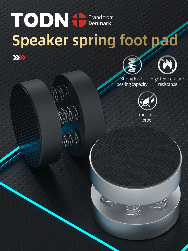 TODN HIFI Audiophile Shock Spikes Spring shock spikes spring damping pad Stand Feet speaker CD- amplifier foot pad