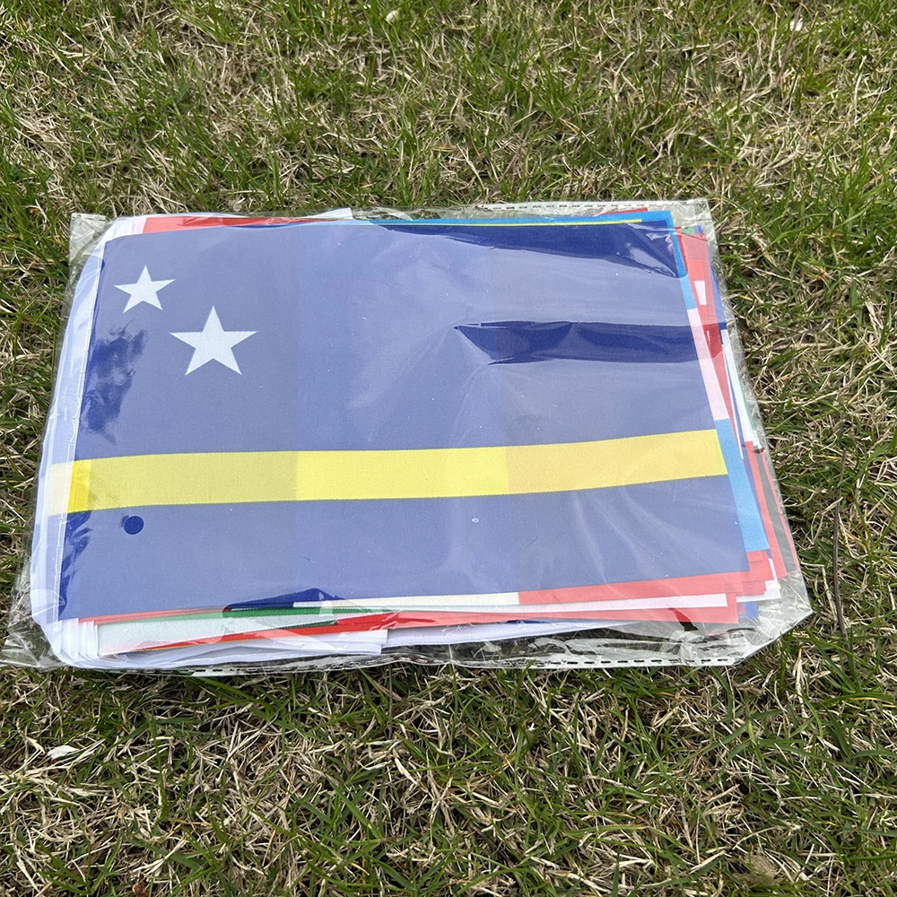（TIKI FLAG）Football Cup Flag 14x21cm  Small World Flag Hanging Flag Bar Store Supermarket Cup banner for decoration