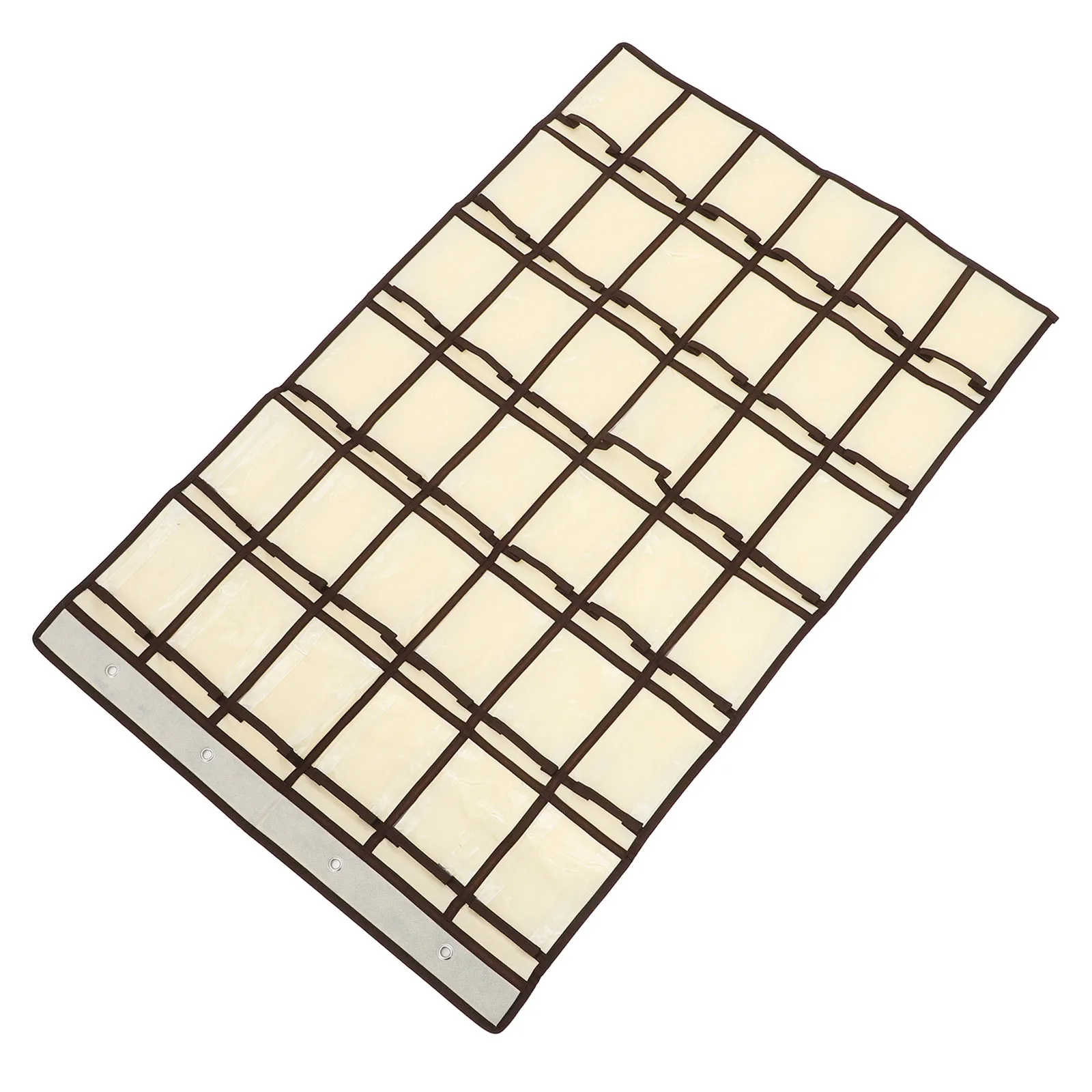 36-Grid Clear Hanging Organizer with Transparent Pockets for Phones Jewelry Cards Headphones Socks Calculators Classroom Office