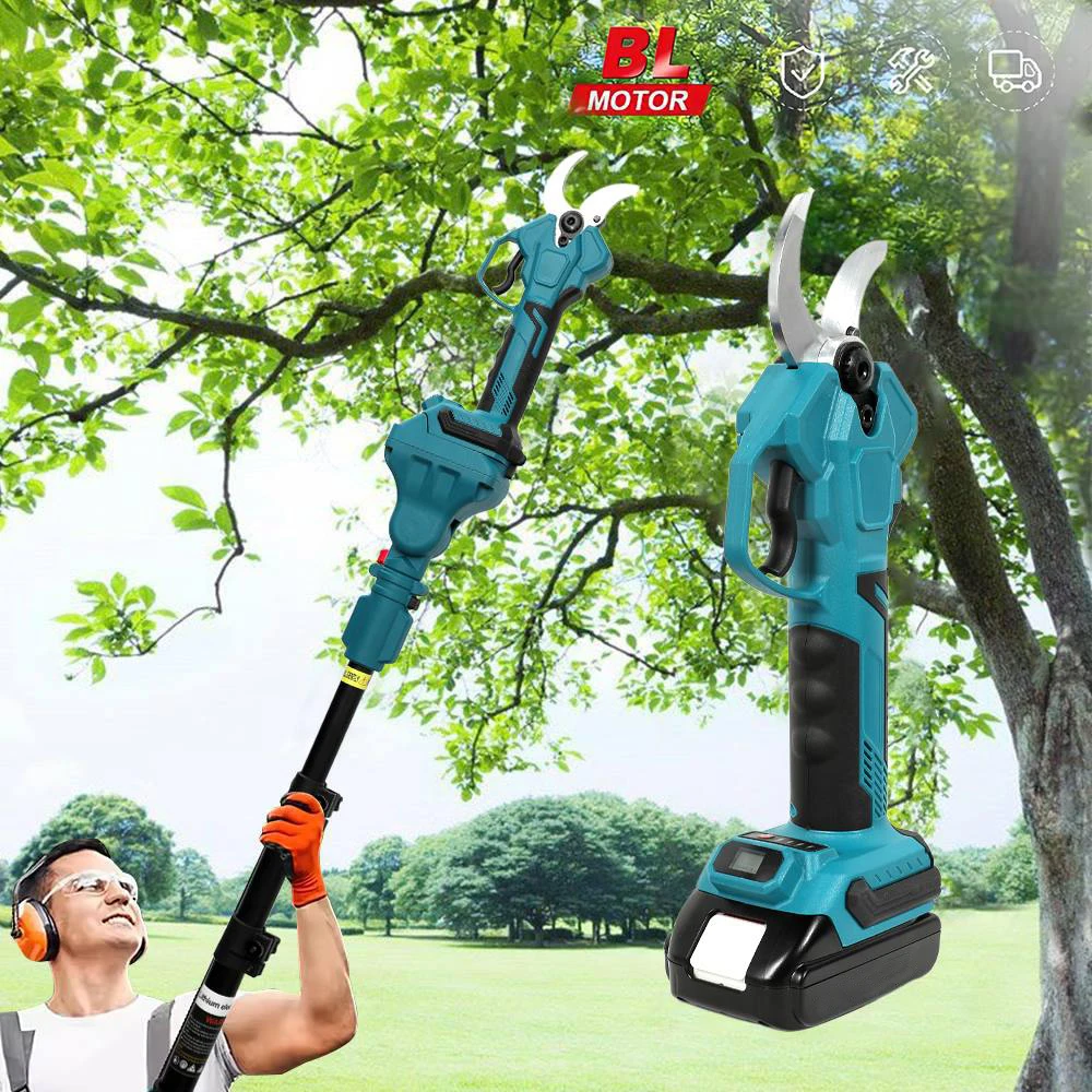Tijeras de podar inalámbricas sin escobillas de 3500W para Makita 18V, cortador de ramas de 40 mm - Podadora eléctrica profesional con adaptador de batería