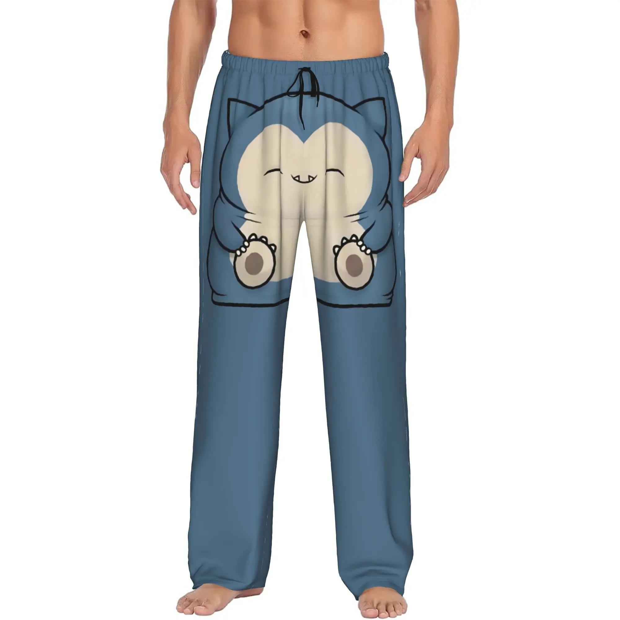 Custom Print S-Snorlaxed Anime Pajama Pants for Men Monster Cartoon  Sleep Sleepwear Bottoms with Pockets