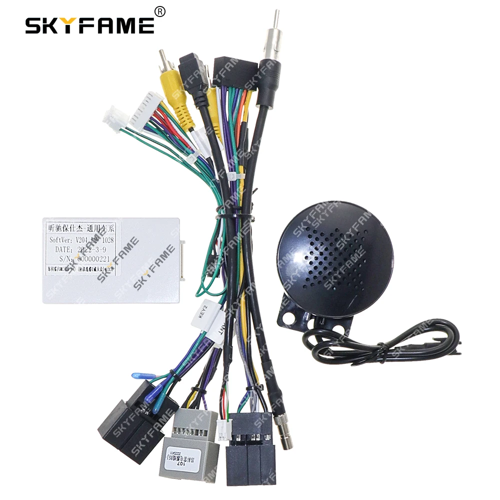 SKYFAME سيارة 16pin الأسلاك تسخير محول Canbus صندوق فك أندرويد راديو كابل الطاقة ل بويك جيم سي سيريا كيون