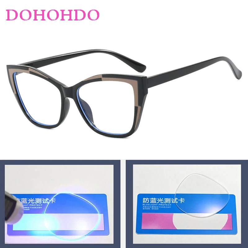 빈티지 브랜드 디자이너 고양이 눈 안경 푸른 빛 차단 안경 여성 안경 컴퓨터 눈 보호 안경 남여 공용 렌즈