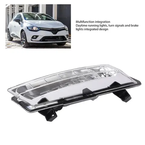 Lámparas de conducción de parachoques LED Luz de freno resistente Plug and Play 12V Intermitentes Luz de parachoques LED para Clio IV 2016 a 2019