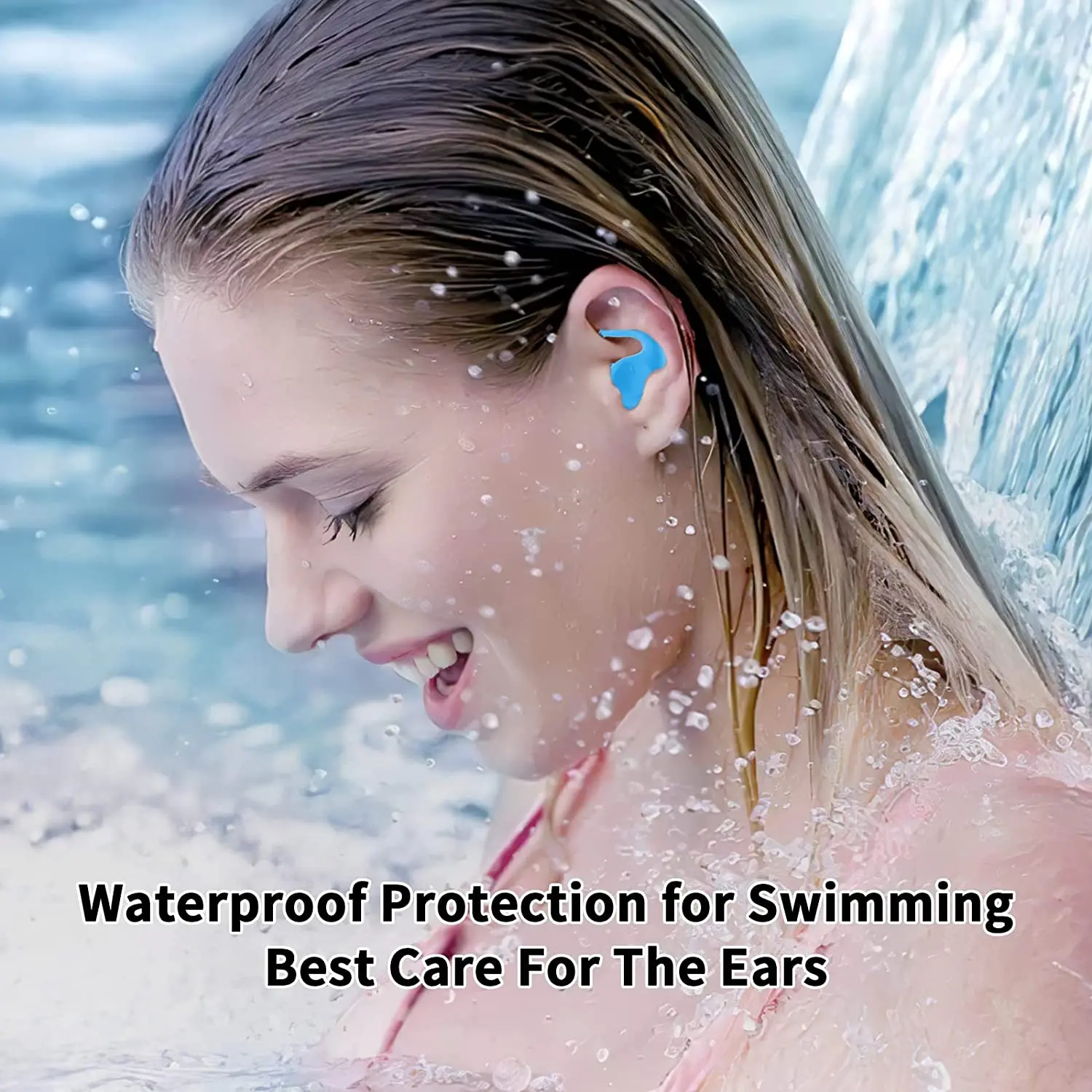 EarPlugs for Sleeping Noise Cancelling 2 PCS Reusable Silicone Earplugs Waterproof Noise Reduction for Sleeping, Swimming