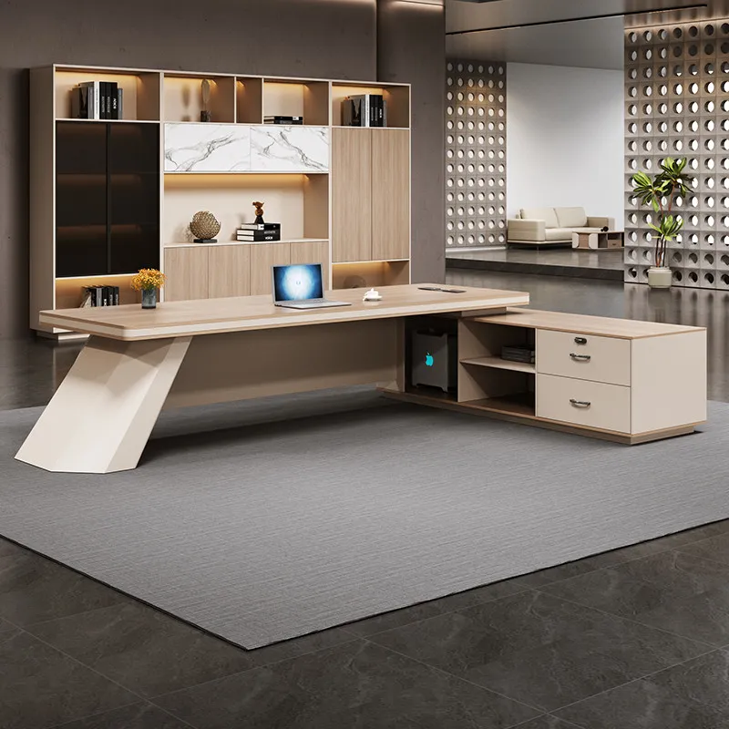 

Portable Shelves Office Desk Aesthetic Drawer Decoration Standing Office Desk Wooden Multifunctional Scrivania Trendy Furniture