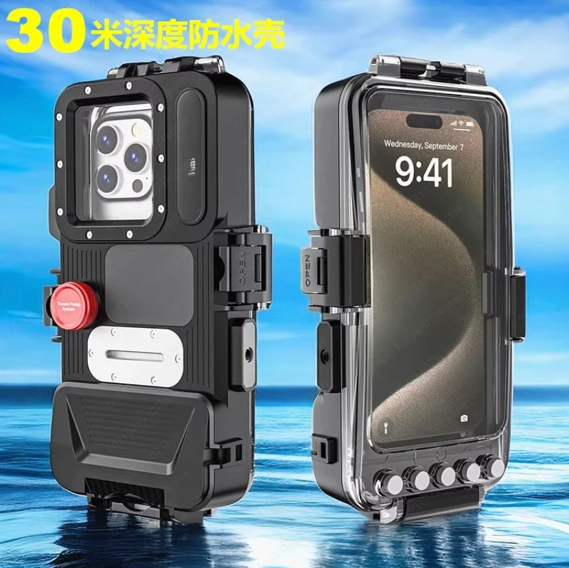 

Applicable to all Apple mobile phone cases, diving waterproof cases, 30 meters underwater photography protective cases