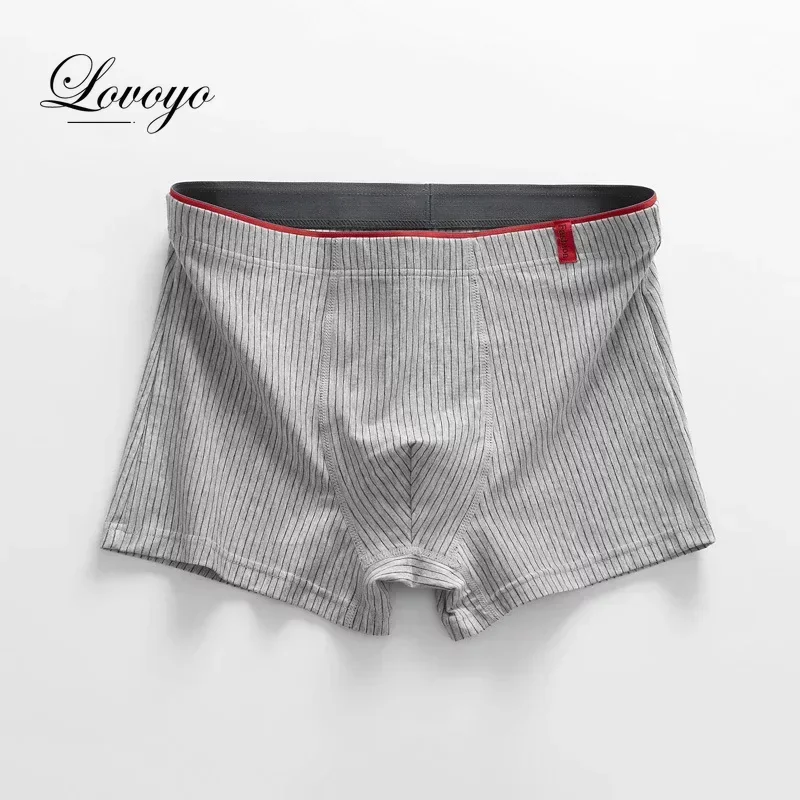 Men Panties Cotton Underwear Breathable Underwear Male Comfort Panties L-4XL Underpants Striped Boys Underwear