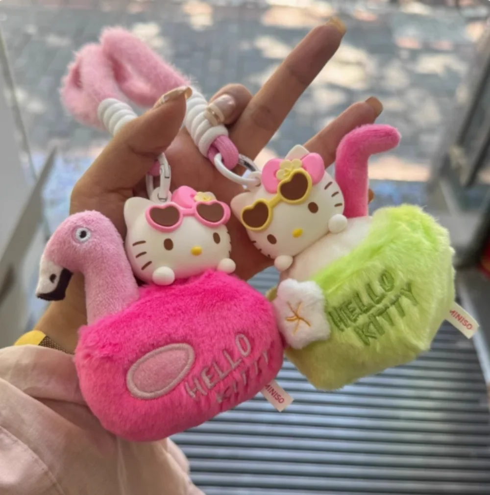 Hello Kitty été peau noire série boîte aveugle sensible au soleil changement de couleur arôme pendentif à breloque à collectionner dessin animé poupée K