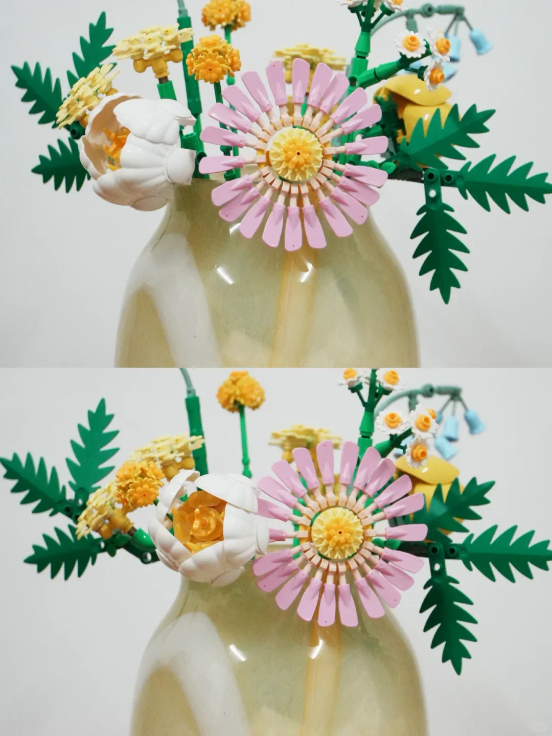 New Bouquet Flower Model Building Blocks, Home Desktop Decoration Ornament, Festival Gift for Hobby Collectors
