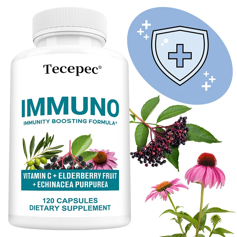 Multivitamin Capsules with Elderberry, Support Immune, Anti-Aging, Bone Health, Energy Metabolism, Healthy Hair Skin & Nails