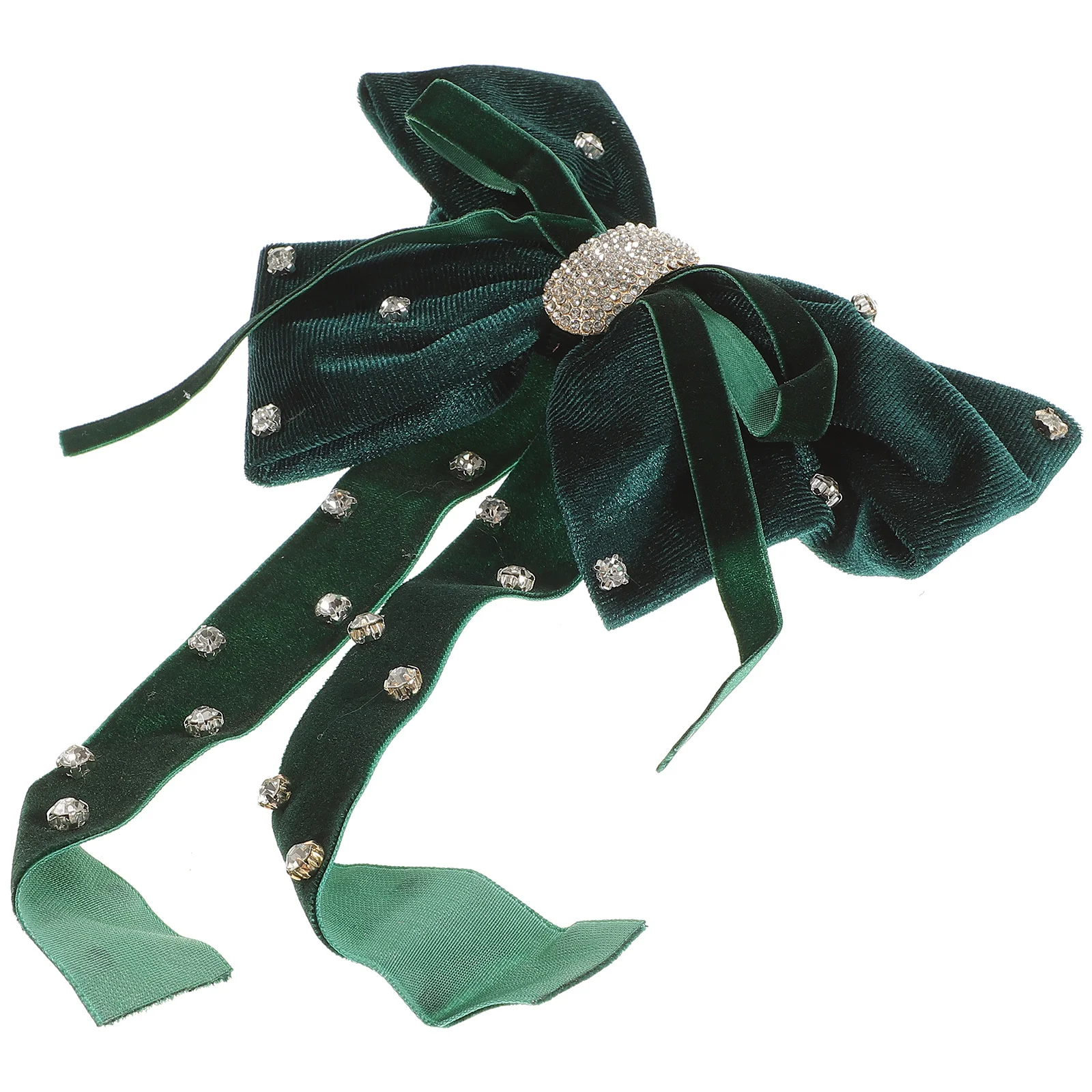

Water Drill Rhinestone Bowknot Hair Clip Long Tail Bow Hairpin Durable Women Girls Hair Accessories Suitable for Prom Engagement
