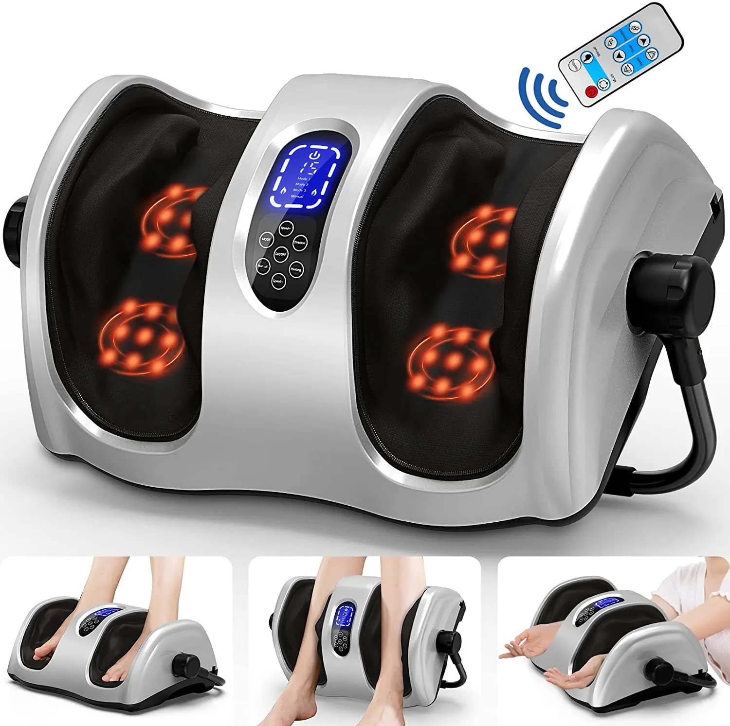 Leg Massage Roller Plug-In, Circulation Improvement, Muscle Relaxation, Foot and Leg Massager, Health Care Benefits