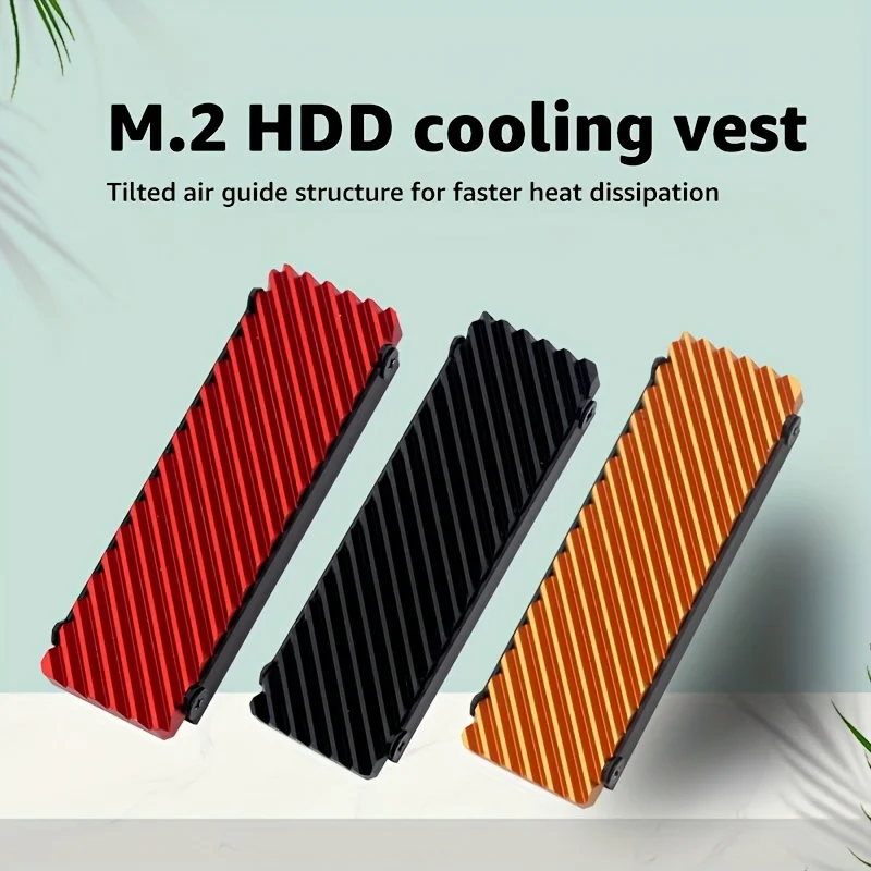 

M.2 solid state heatsink M2 SSD cooler nvme solid state cooling vest SSD for 2280 M.2 PCIe 4.0/3.0 NVMe SSD double-sided heatsin