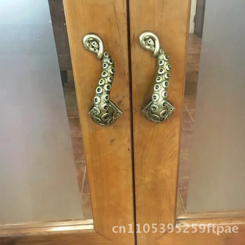 Steampunk Vintage Octopus Door Handle Resin Independent Station Craft Modern Minimalist Design Home