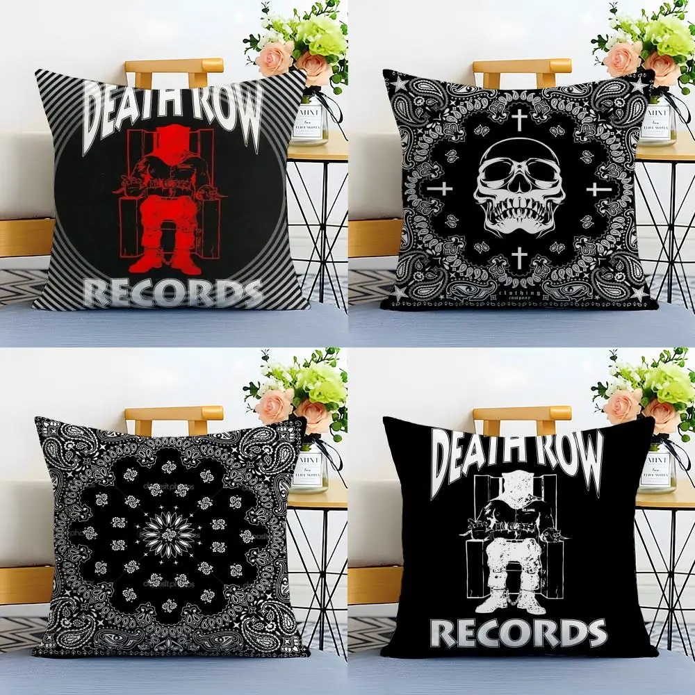 D-Death Row Records Cushion Cover Linen Pillowcase Soft  for Sofa Bed Home Room Decor