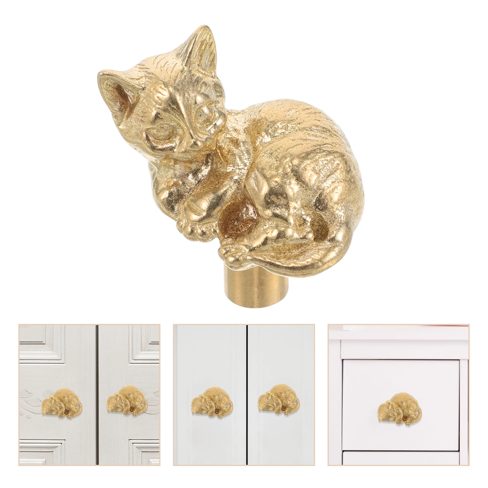 

Brass Door Handle Cabinet Handles Cute Dresser Knobs Cup Pulls Copper for Cupboards