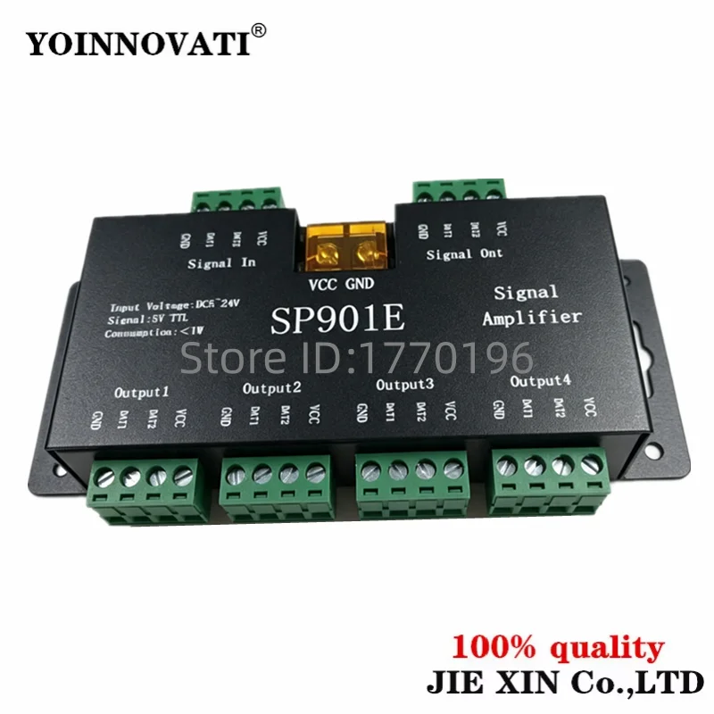 SP901E LED Pixel Amplifier Board, SPI Signal Booster Controller for WS2811 WS2812B SK6812 Addressable RGB LED Strip