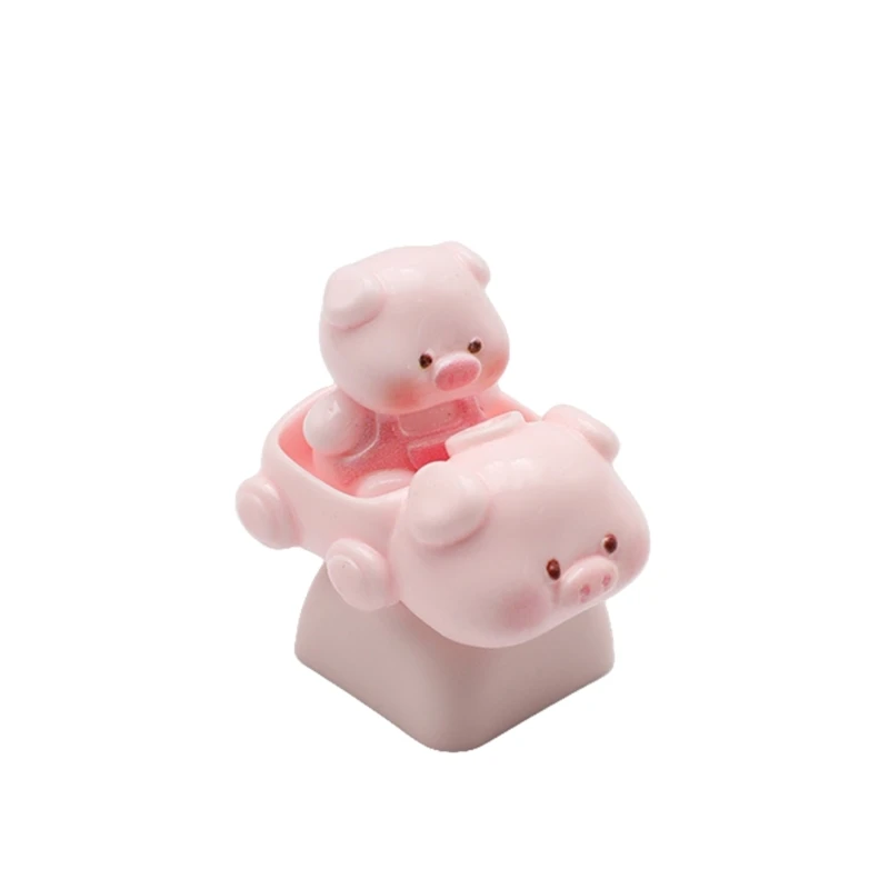 U55B Themed Resin Keycaps With Piggy Designs For Personalizing Mechanical Keyboards