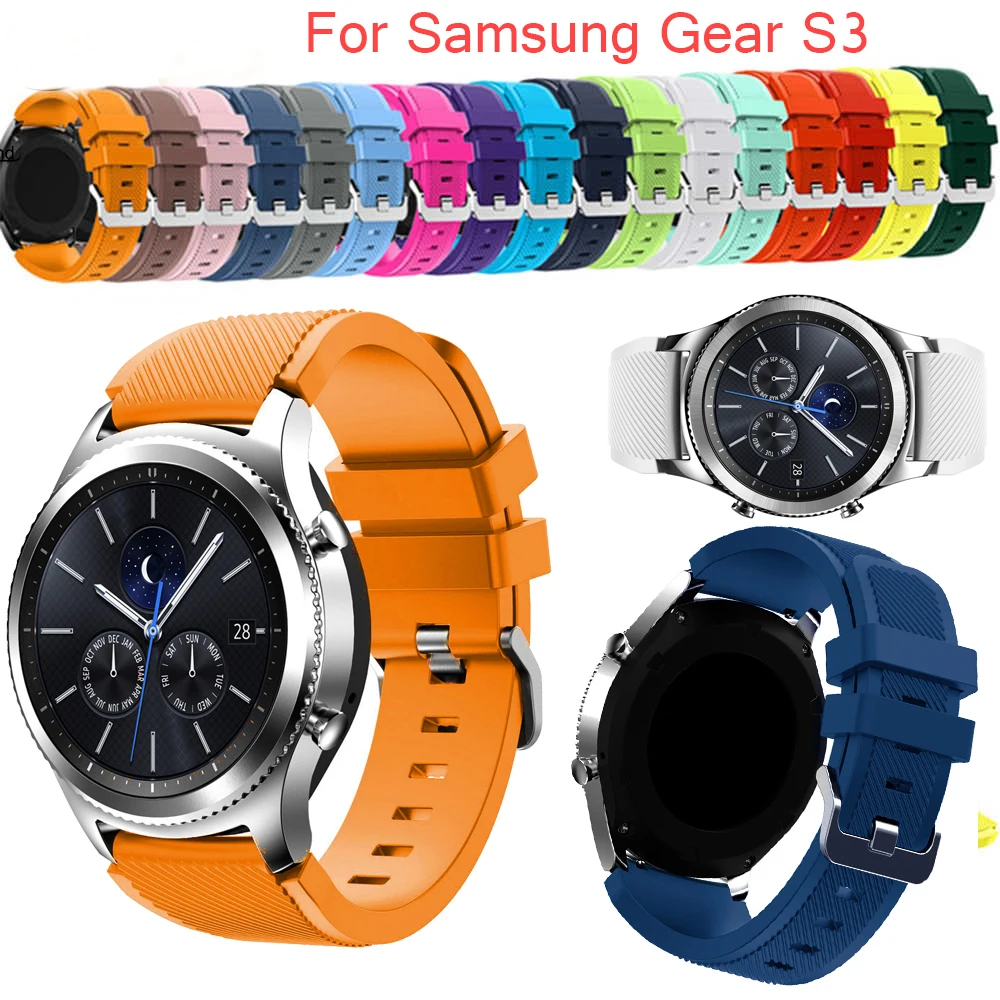 Gear S3 Frontier/Classic Watch Band 22mm Silicone Sport Replacement Watch Men women\'s Bracelet watches Strap for Samsung Gear S3