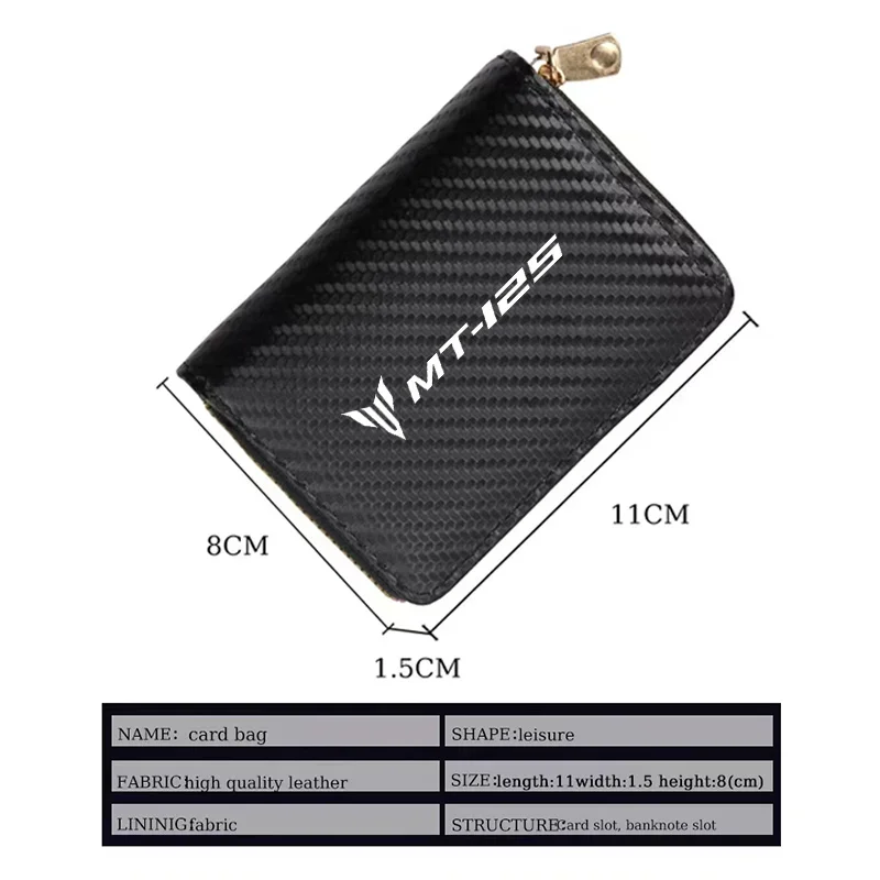 For YAMAHA MT125 2023 MT 125 MT-125 2021 2022 Motorcycle Driver\'s License Holder Card Bag Driving ID Card Storage Bag Wallet