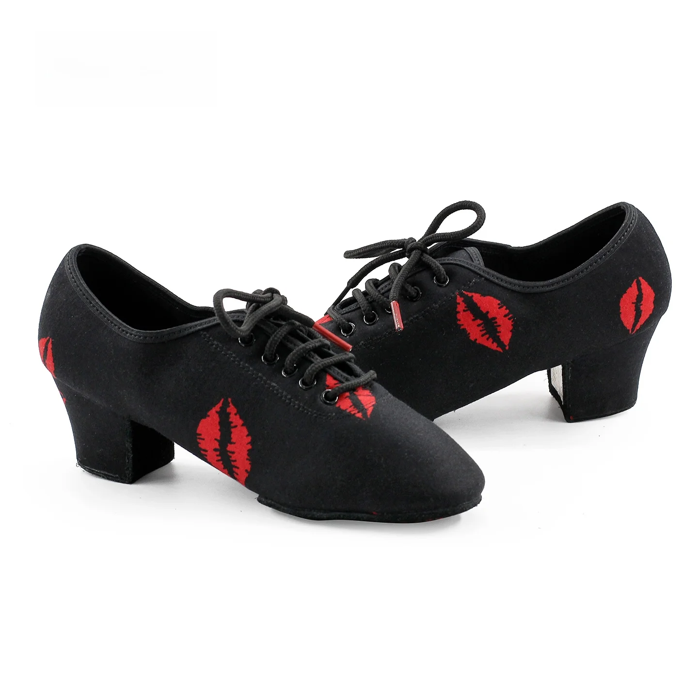 ele-red-lip-soft-bot-latin-dance-oes-for-women-ox-cloth-teacher-oes-faionable-spor-round-head-dance-footwear