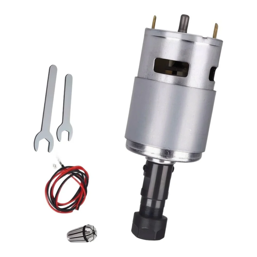 775 Motor 12V-24V DC for CNC3018 CNC Engravers with 80W Output 20000 RPM and 14mm Shaft Length Alloy Construction