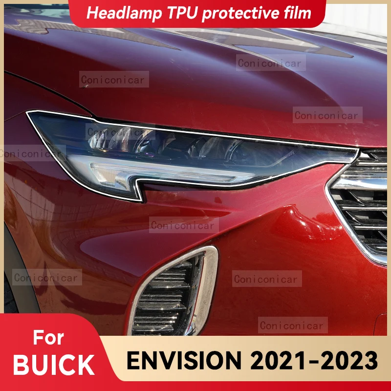 

Для BUICK ENVISION 2021-2023 автомобильная фара прозрачная защитная пленка из ТПУ передняя световая наклейка с изменением цвета
