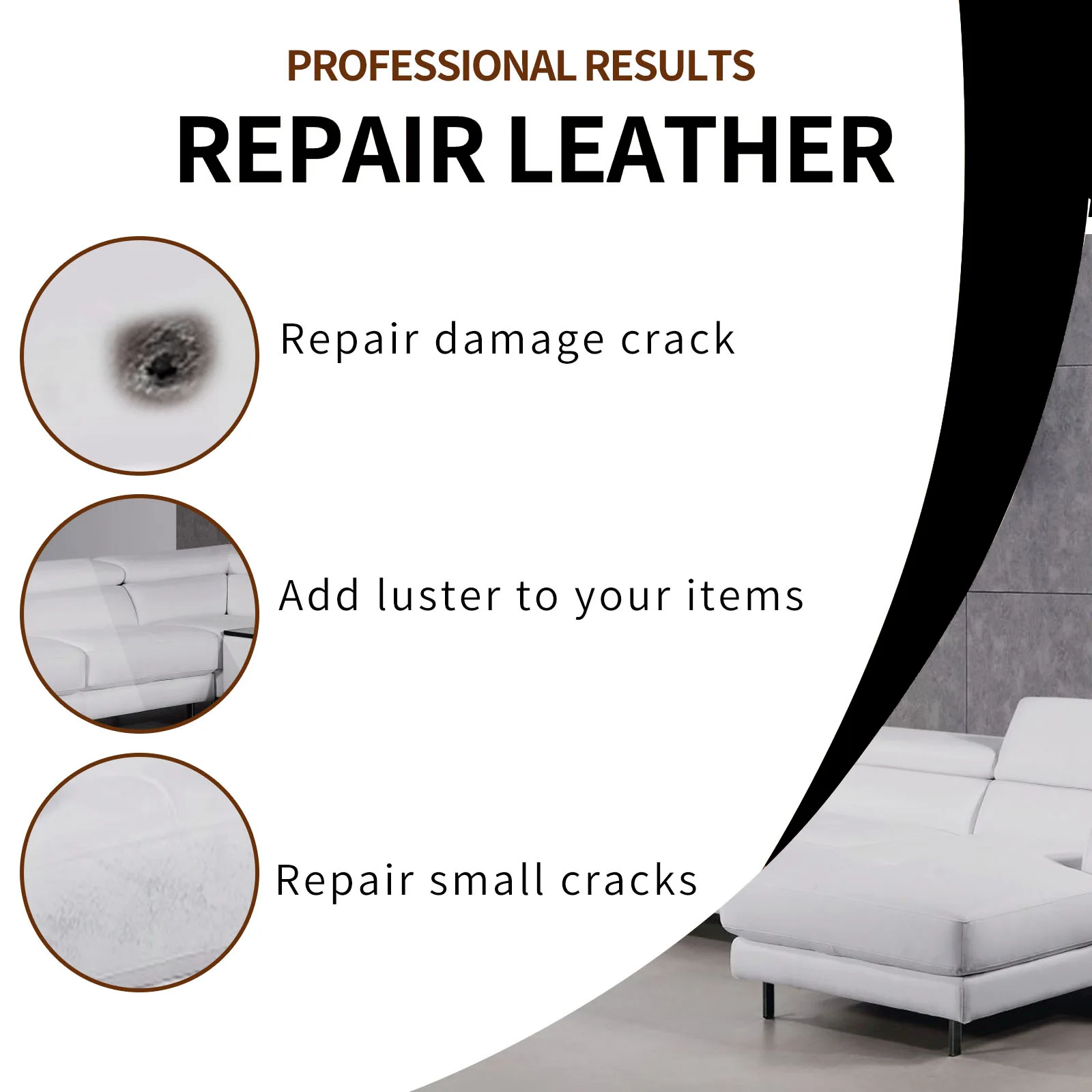 Professional Leather Recoloring Balm Kit - Repairs Scratches & Cracks, Ideal for Restoring Leather Jackets, Auto Seats & Sofas