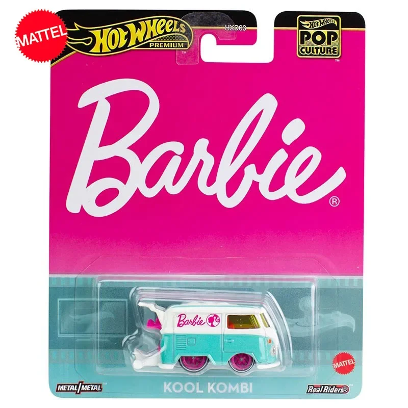 Original Mattel Hot Wheels Premium Car 1/64 Pop Culture Barbie Kool Kombi Vehicle Toys for Boys Girls Collection regalo di compleanno