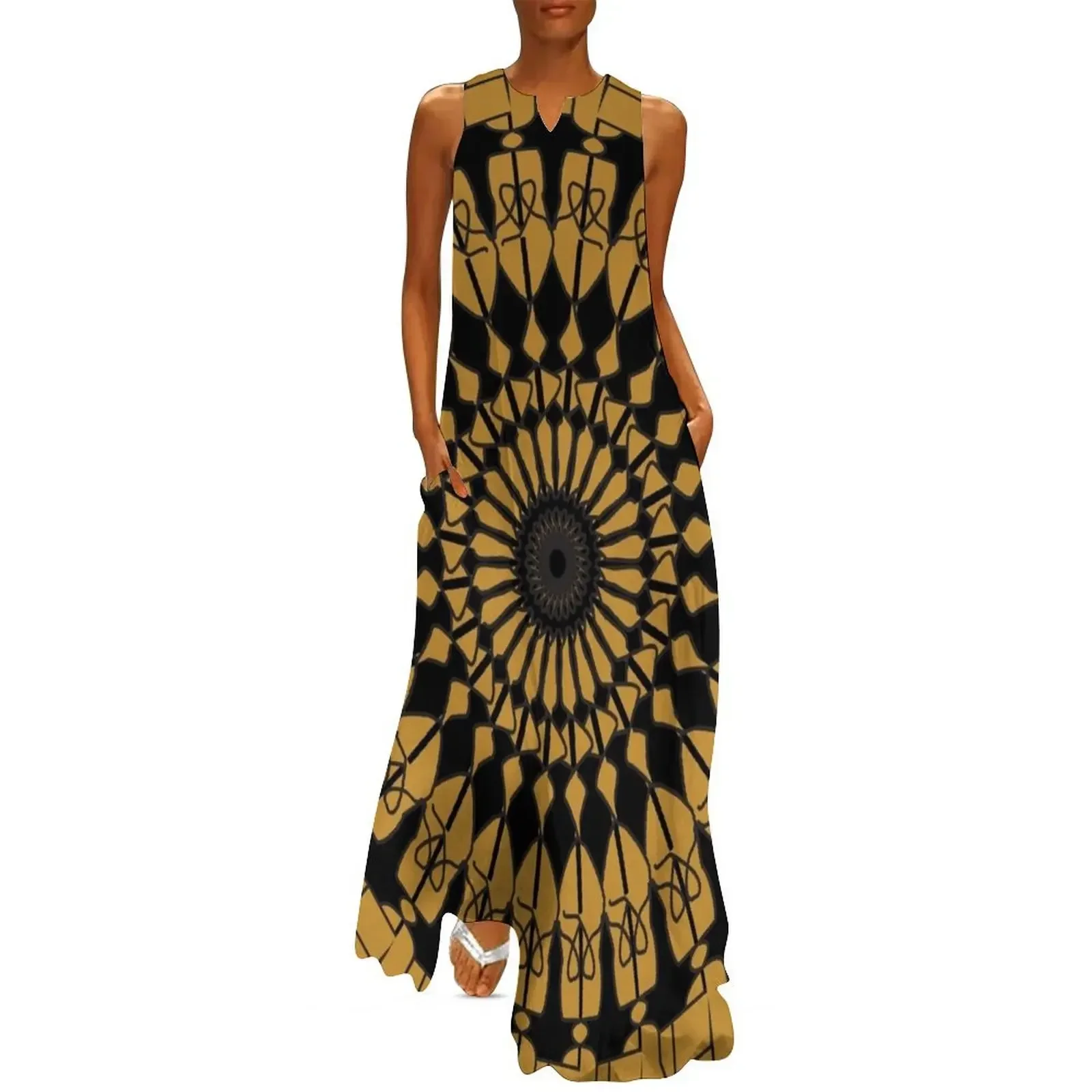

Mandala in Gold Long Dress women clothing 2025 new arrivals Bride dresses fairy dress purple dress