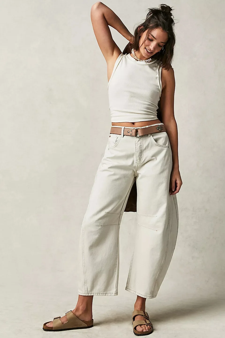 2025 Fashion Casual Women's Loose Wide-leg Pants Washed Denim Trousers