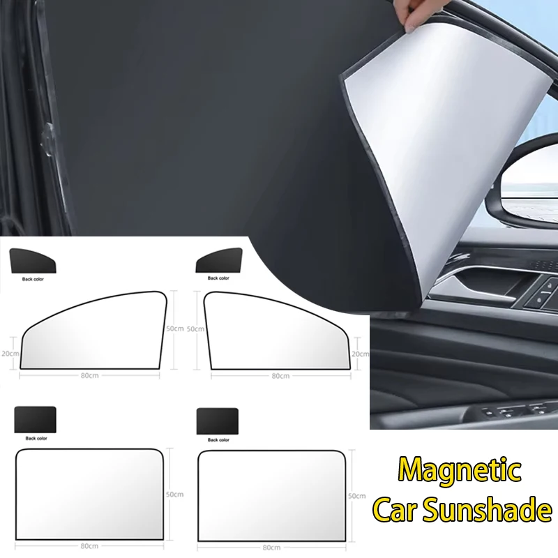 Car Side Window Sun Shade Magnetic UV Protection Curtains Sun Shield Cover Double Sides Auto Window Protector Cover Accessories