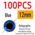 100 piezas azules de 12 mm