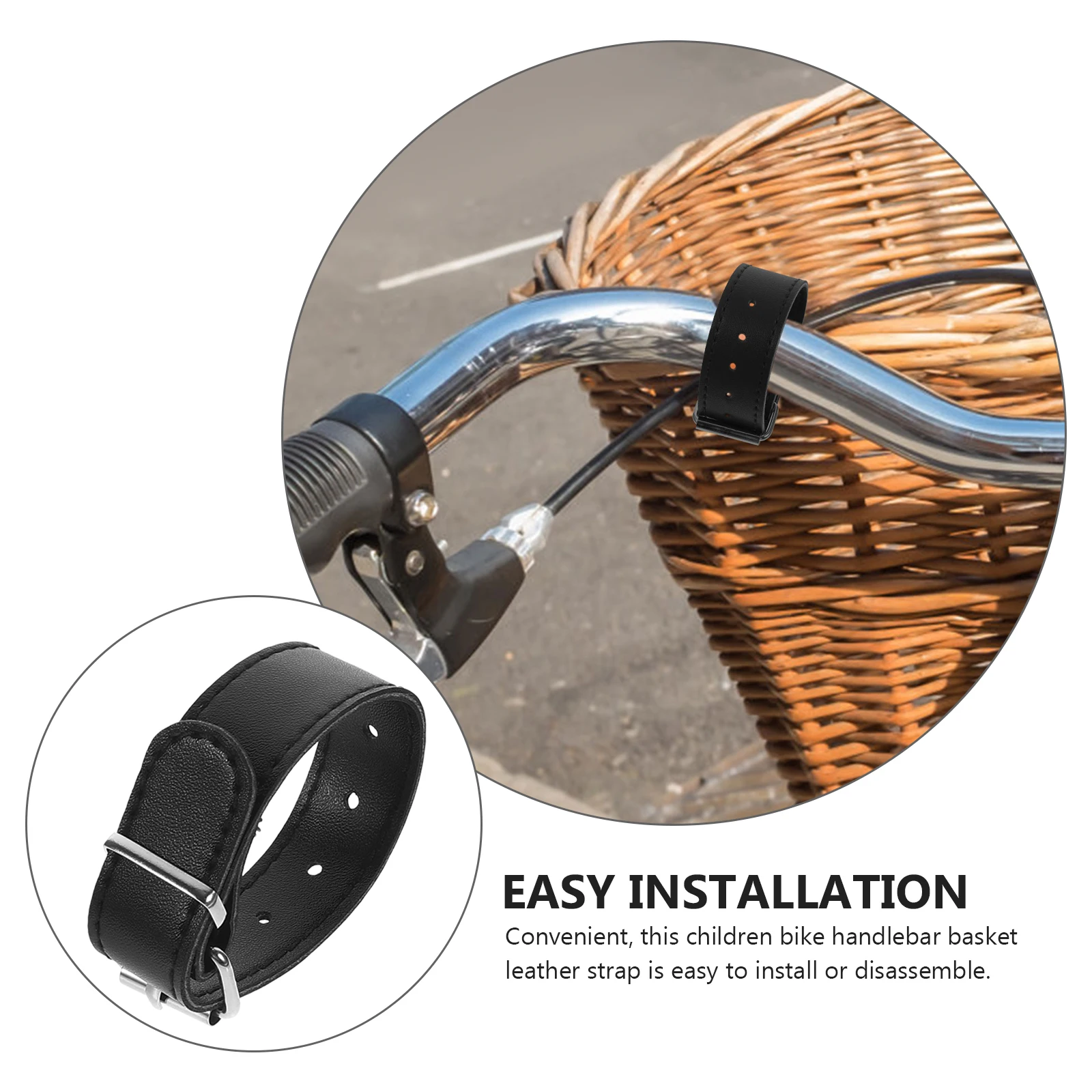 

1 Pair Convenient Bike Basket Belt Bike Basket Straps Buckle Belt Durable Adjustable Kids Cycling Accessories Scooter