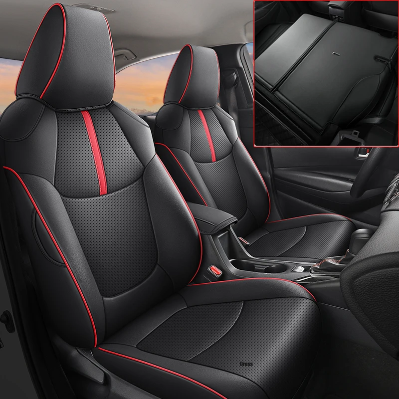 Full Coverage Custom Car Seat Covers Compatible with for Toyota Corolla Cross SUV 2021-2023 Models Seat Cushion (Black,Full Set)