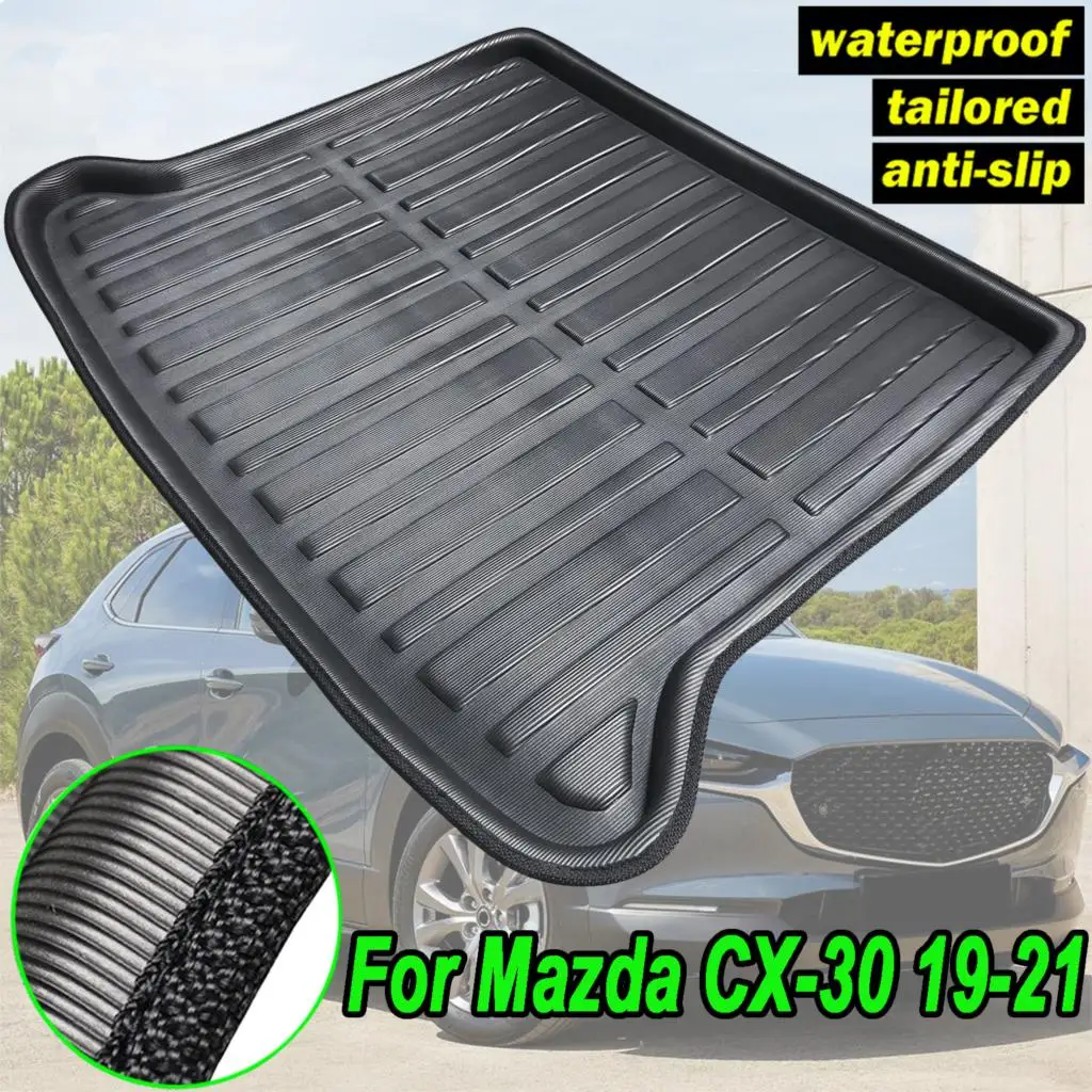 

Car Rear Trunk Floor Mat For Mazda CX-30 CX30 2019 2020 2021 Waterproof Protective Pad Cargo Boot Liner Tray Mat Car Accessories