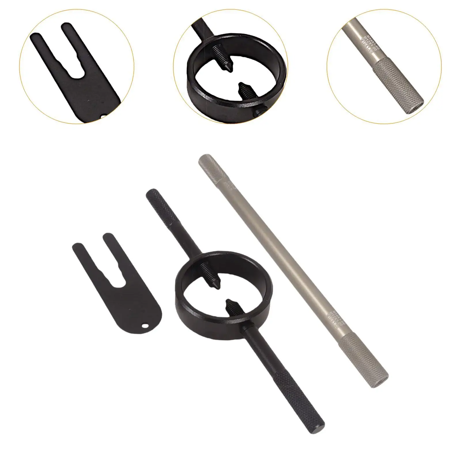 Kit de ferramentas para compressor de mola de garfo de motocicleta, chave de pino radial universal, acessórios resistentes com ferramenta de reparo de haste amortecedora