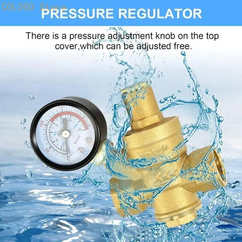 Picture 5: Versatile DN20 Brass Pressure Regulator with Gauges for Home & Industrial Use D0LD