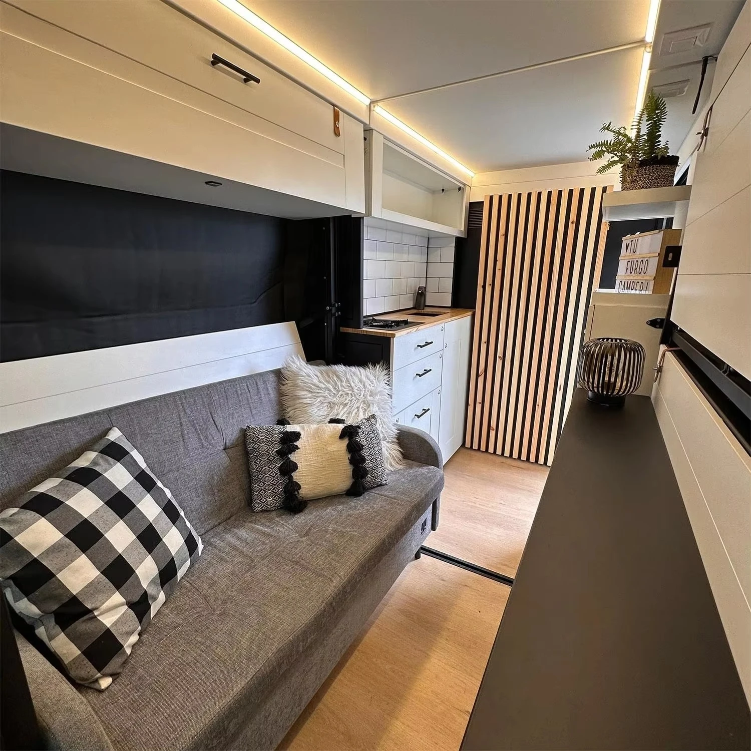 Professional Double Cabin Camper Van Conversion Kit Upper Storage Cabinet Furniture Box