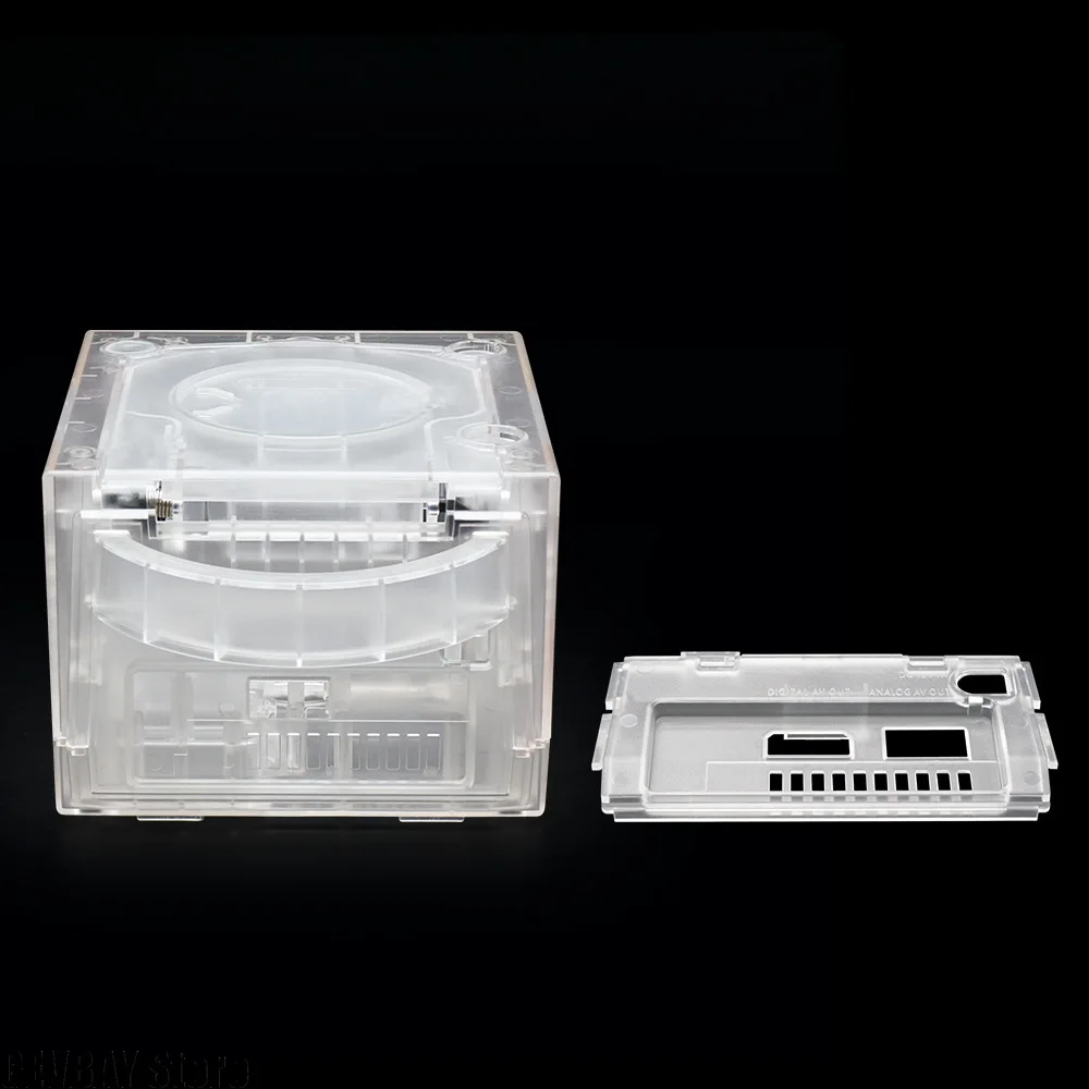 transparent-replacement-shell-housing-for-gamecube-ngc-dol‑001-dol‑101-game-console-mod-accessory