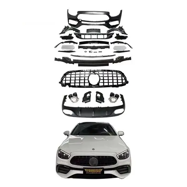 

Оригинальные комплекты кузова для обновления bz E Class Coupe 2021, E63 AMG, комплекты кузова с решеткой переднего бампера, задний диффузор сзади